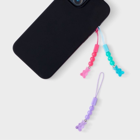 ✨BNWT - Cell Phone and Tech Charms 3pk Pink/Purple/ Blue - heyday Gummy Bears✨ - Picture 2 of 5